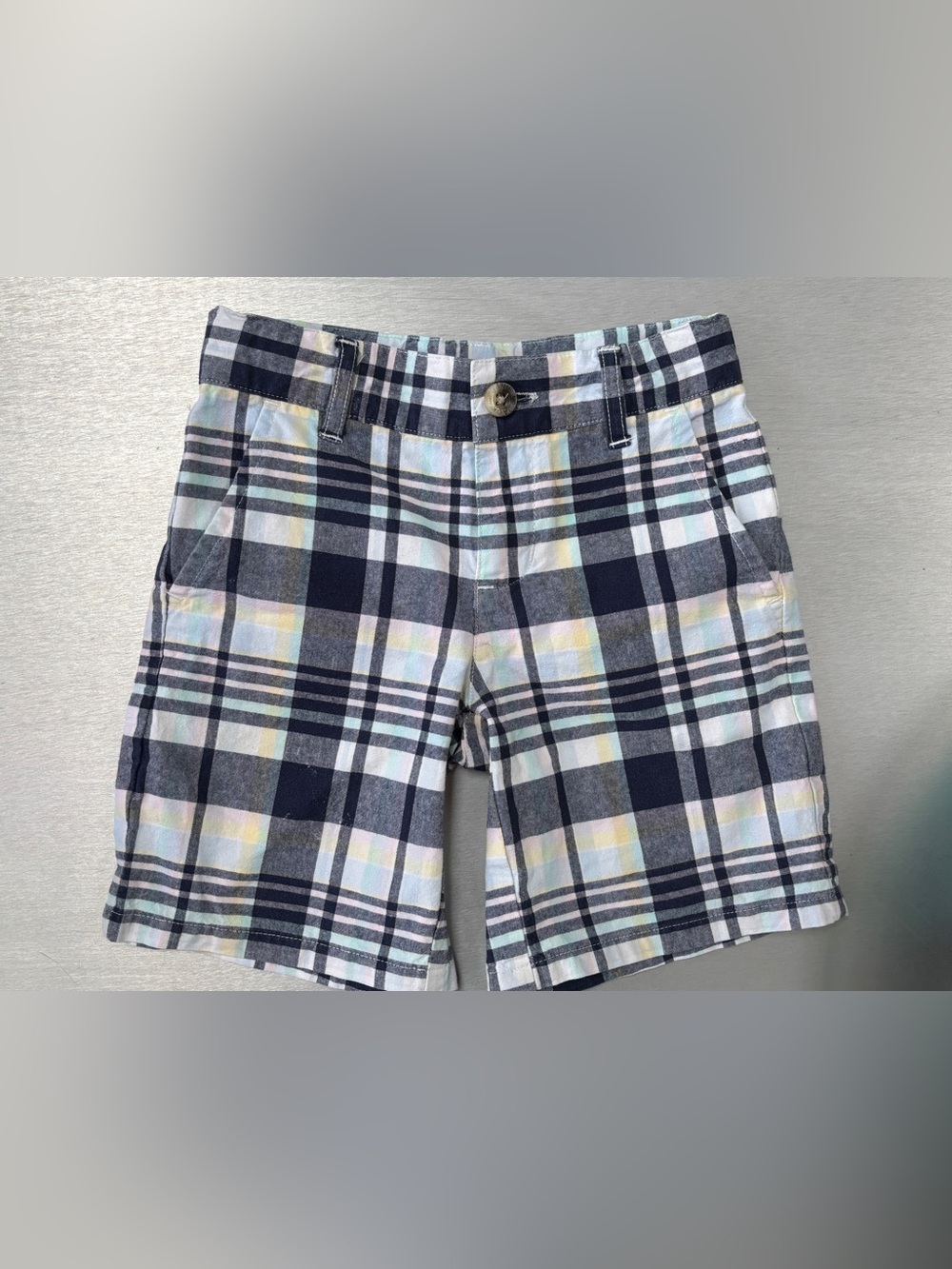 Janie and Jack plaid cotton shorts 3